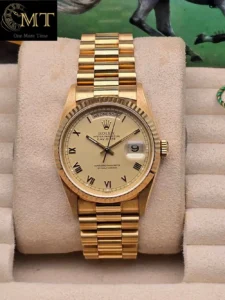 Rolex Day-Date 36mm President Yellow Gold 18k Champagne Roman Dial Ref.18038