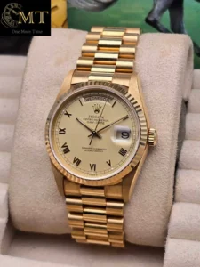 Rolex Day-Date 36mm President Yellow Gold 18k Champagne Roman Dial Ref.18038-2