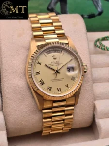 Rolex Day-Date 36mm President Yellow Gold 18k Champagne Roman Dial Ref.18038-3