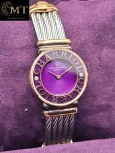 Charriol St Tropez 24.5mm Purple Dial Ladies Watch Ref.028PCD4.540.565-3