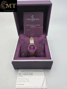 Charriol St Tropez 24.5mm Purple Dial Ladies Watch Ref.028PCD4.540.565-4