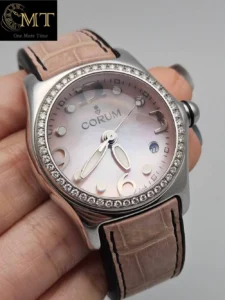 Corum Bubble Steel Diamond MOP Dial Ladies Watch Limited Edition Ref.39.151.47