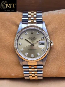 Rolex Datejust 36mm Two-Tone Champagne Diamond Dial Ref.16233