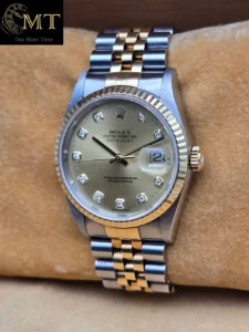 Rolex Datejust 36mm Two-Tone Champagne Diamond Dial Ref.16233-2