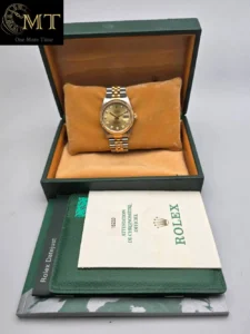 Rolex Datejust 36mm Two-Tone Champagne Diamond Dial Ref.16233-4