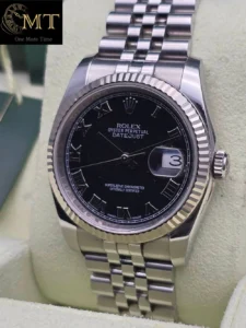 Rolex Datejust 36mm Jubilee Oystersteel Black Dial Ref.116234-2