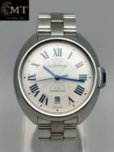 Cartier Cle De Cartier Automatic 40mm Flinque Sunray Silver Dial Ref.WSCL0007