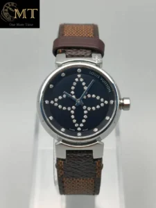 Louis Vuitton Tambour Forever Diamond Black Dial Ref.Q12M5