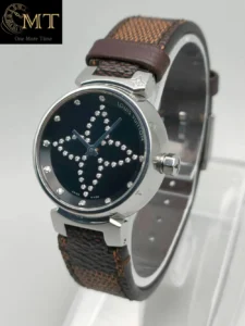 Louis Vuitton Tambour Forever Diamond Black Dial Ref.Q12M5-2