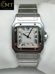Cartier Santos Galbee Large Quartz Stainless Steel Blue Index Unisex Ref.W20018D6