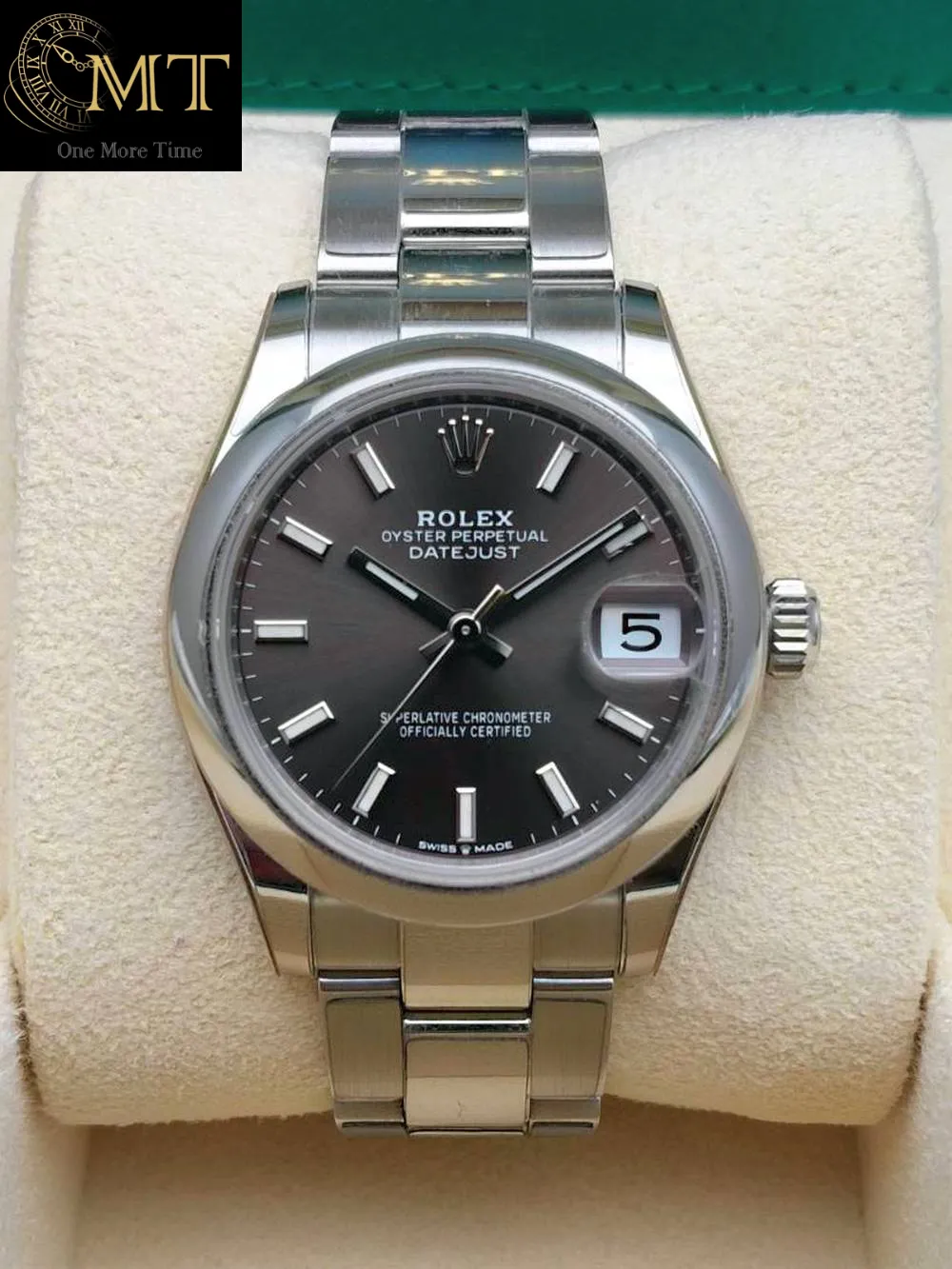 Rolex Datejust 31mm Dark Grey Index Dial Women’s Watch Ref.278240
