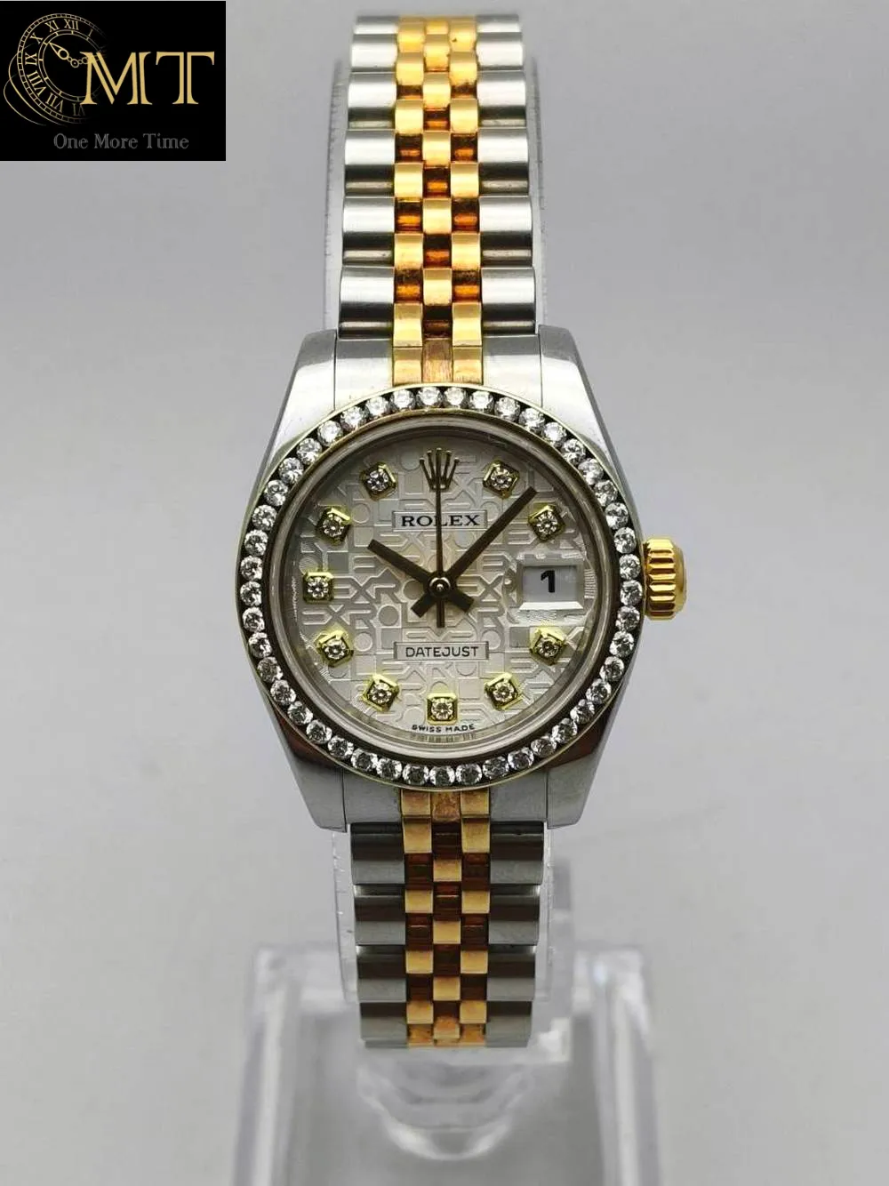 Rolex Lady-Datejust 26mm Yellow Gold & Steel Computer Diamond Dial Ref.179173