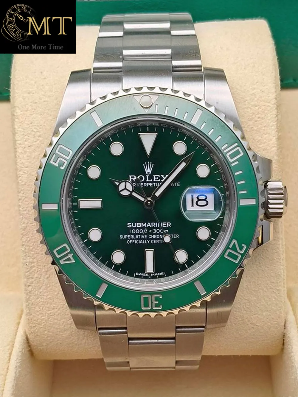 Rolex Submariner Date Hulk Oystersteel Green Dial Men’s Watch Ref.116610LV
