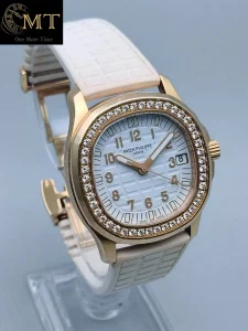 Patek Philippe Ladies' Aquanaut Rose Gold Diamond-Set Bezel Ref.5068R-001-3