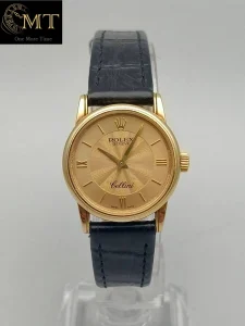 Rolex Cellini Yellow Gold 18k Champagne Guilloche Dial Ref. 6110-8