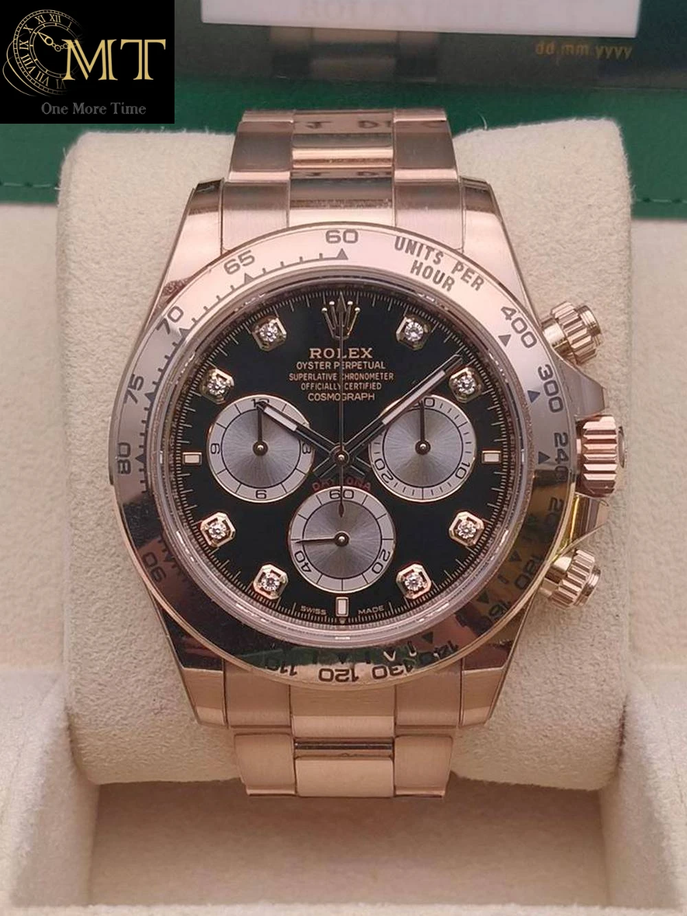 Rolex Cosmograph Daytona Everose Gold 18k Bright Black & Sundust Dial Dial Ref.126505