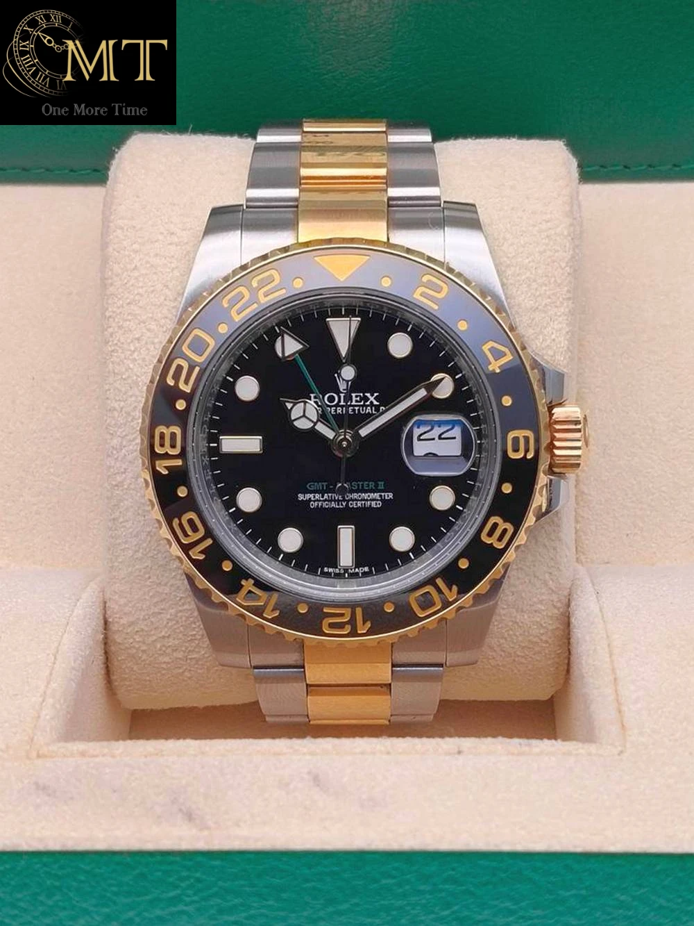 Rolex GMT-Master II Two Tone Black Dial Ref.116713LN