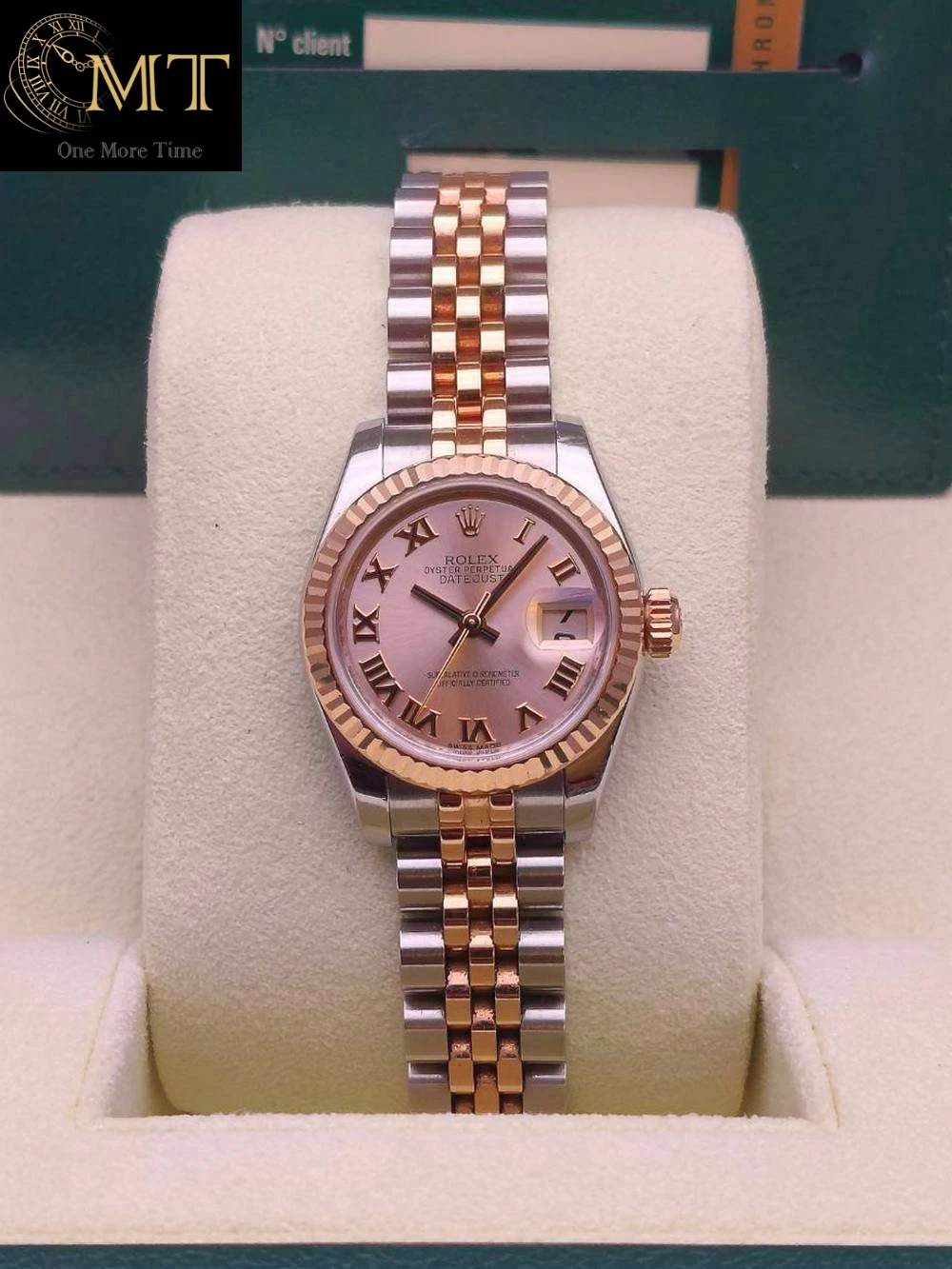 Rolex Lady-Datejust 26mm Jubilee Two-Tone Pink Roman Dial Ref.179171