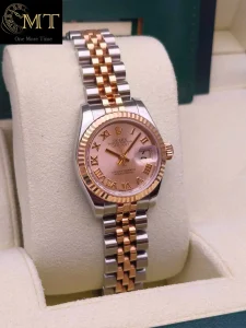 Rolex Lady-Datejust 26mm Jubilee Two-Tone Pink Roman Dial Ref.179171-3