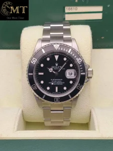 Rolex Submariner Date 4mm Black Bezel Black Dial Ref.16610