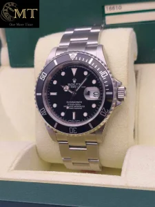 Rolex Submariner Date 4mm Black Bezel Black Dial Ref.16610-2
