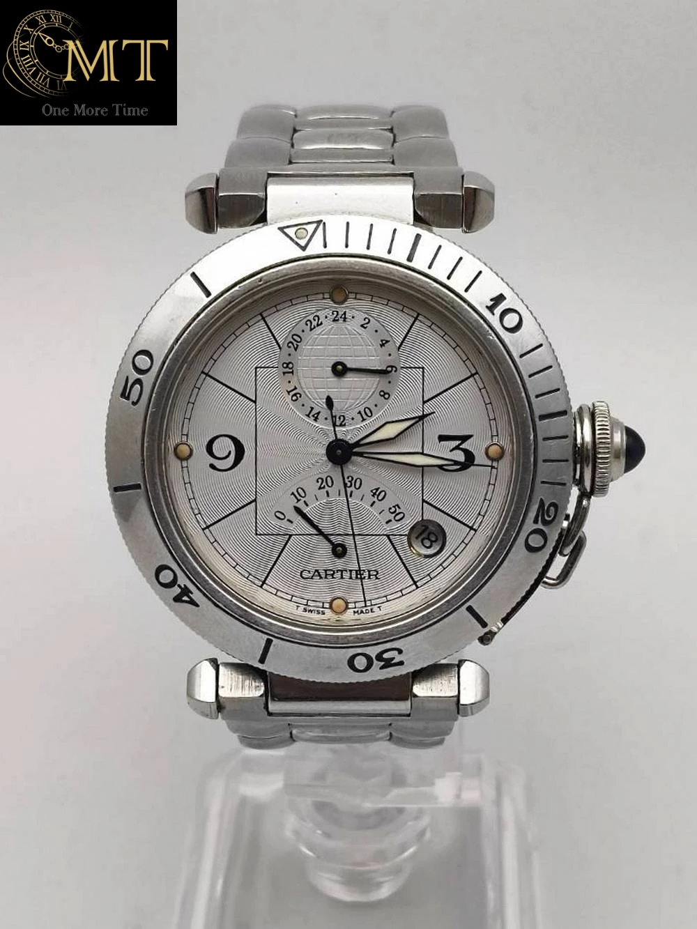 Cartier Pasha Power Reserve Pasha GMT Silver Dial Ref.2388