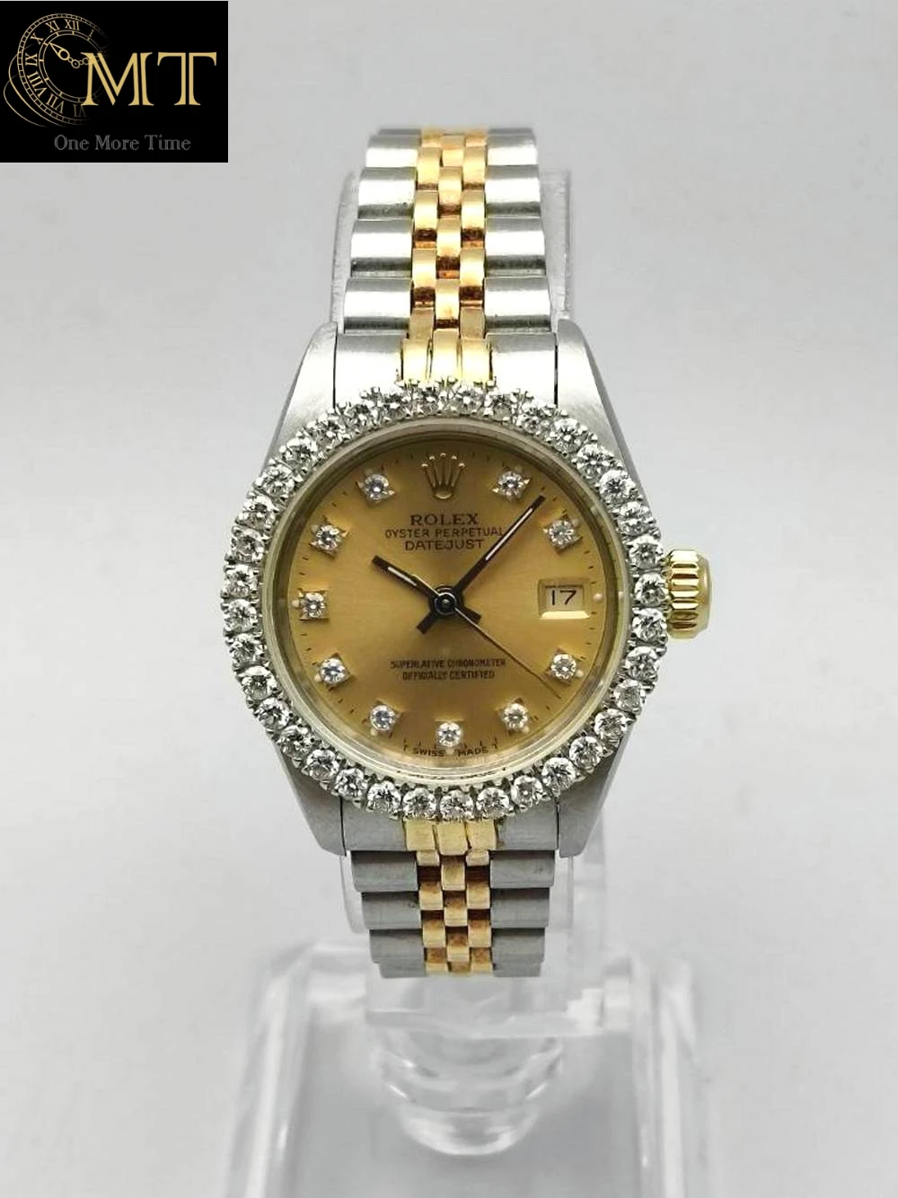 Rolex Lady-Datejust 26mm Jubilee Two-Tone Champagne Diamond Dial Ref.69173
