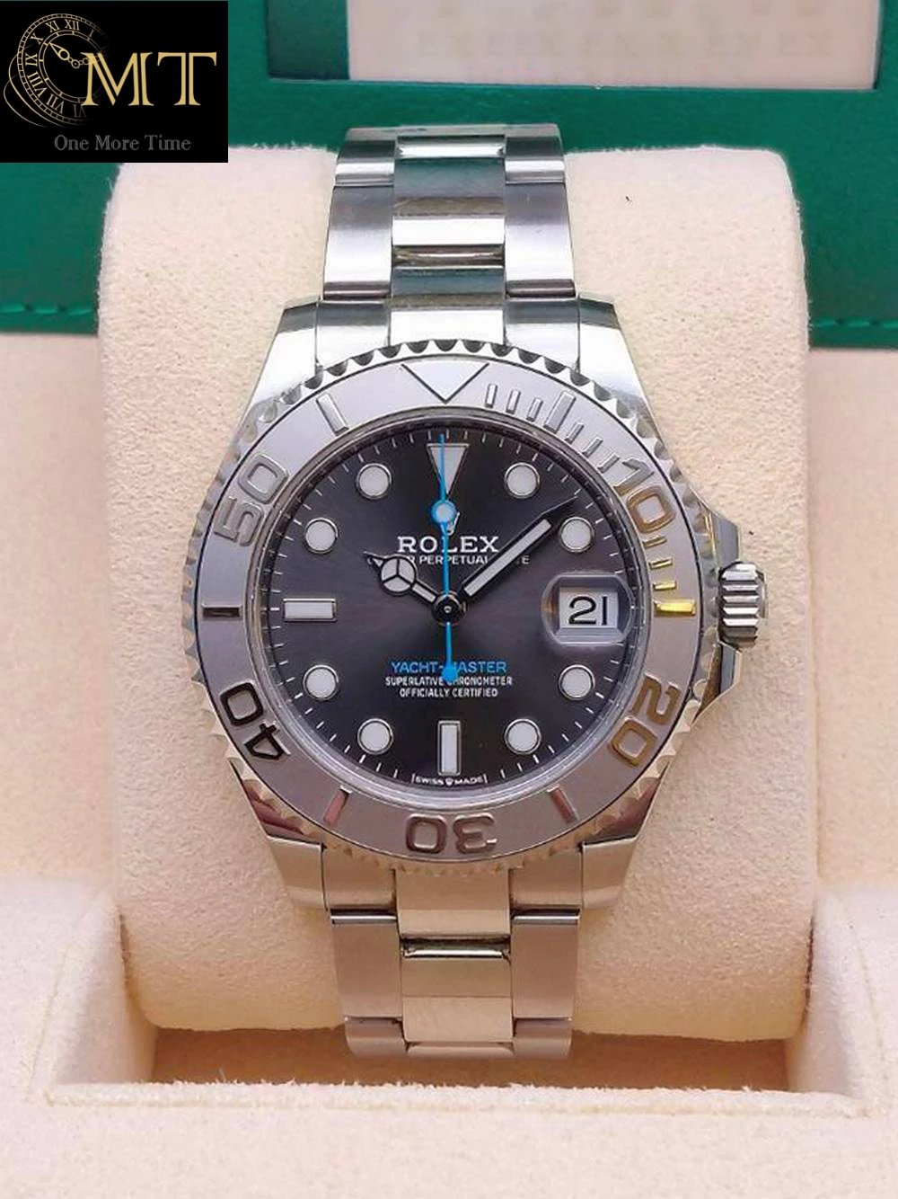 Rolex Yacht-Master 37mm Oystersteel & Platinum Rhodium Grey Dial Ref.268622