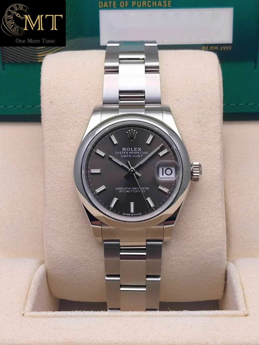 Rolex Datejust 31mm Dark Grey Index Dial Women’s Watch Ref.278240