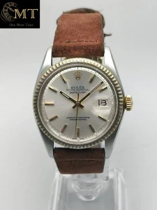 Rolex Datejust 36mm Vintage Gold 18k Bezel Silver Dial Ref.1601