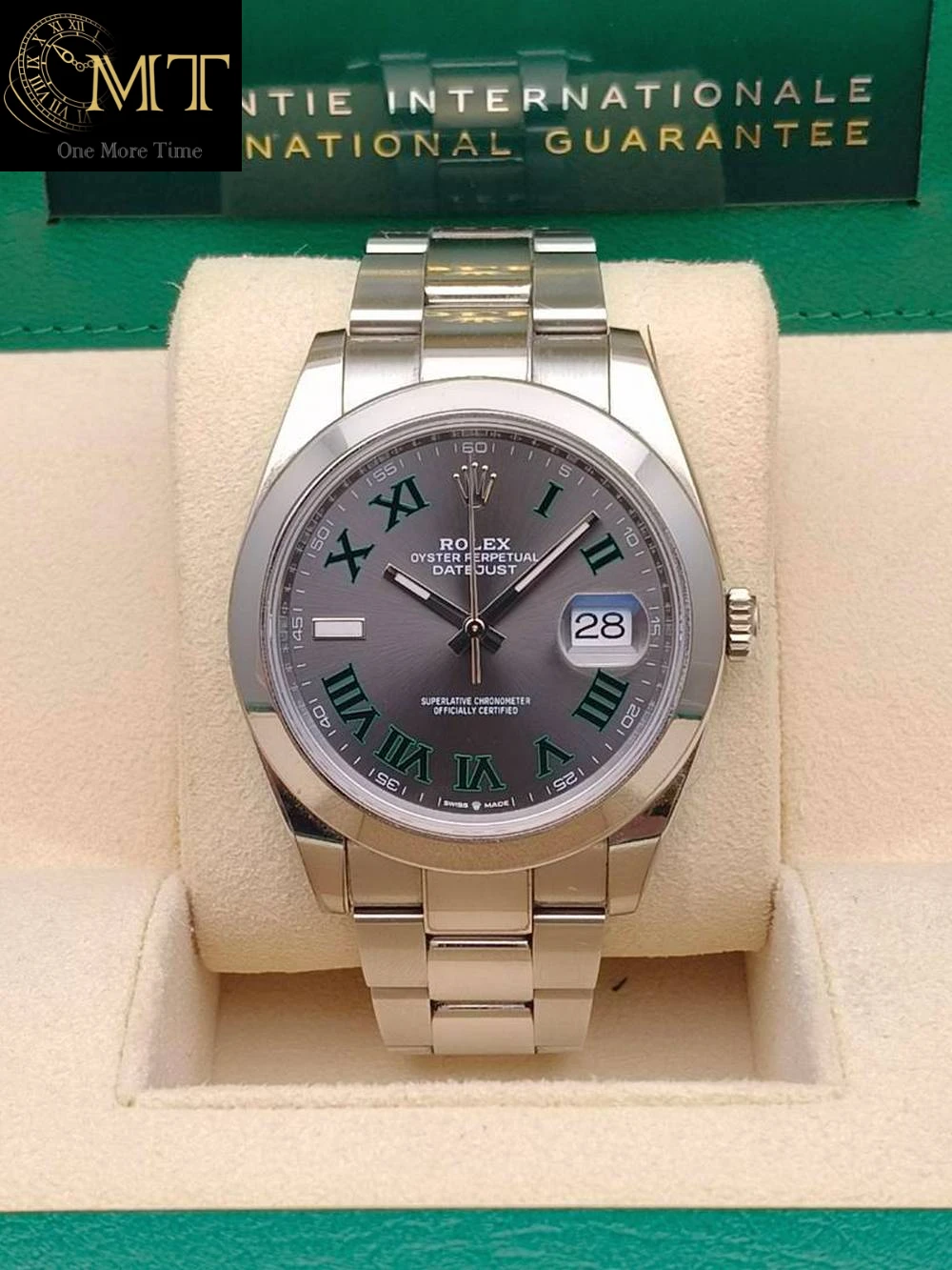 Rolex Datejust 41mm Slate Grey Wimbledon Dial Oyster Bracelet Ref.126300