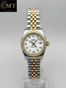 Rolex Lady-Datejust 26mm Two-Tone White Diamond Dial Ref.179173