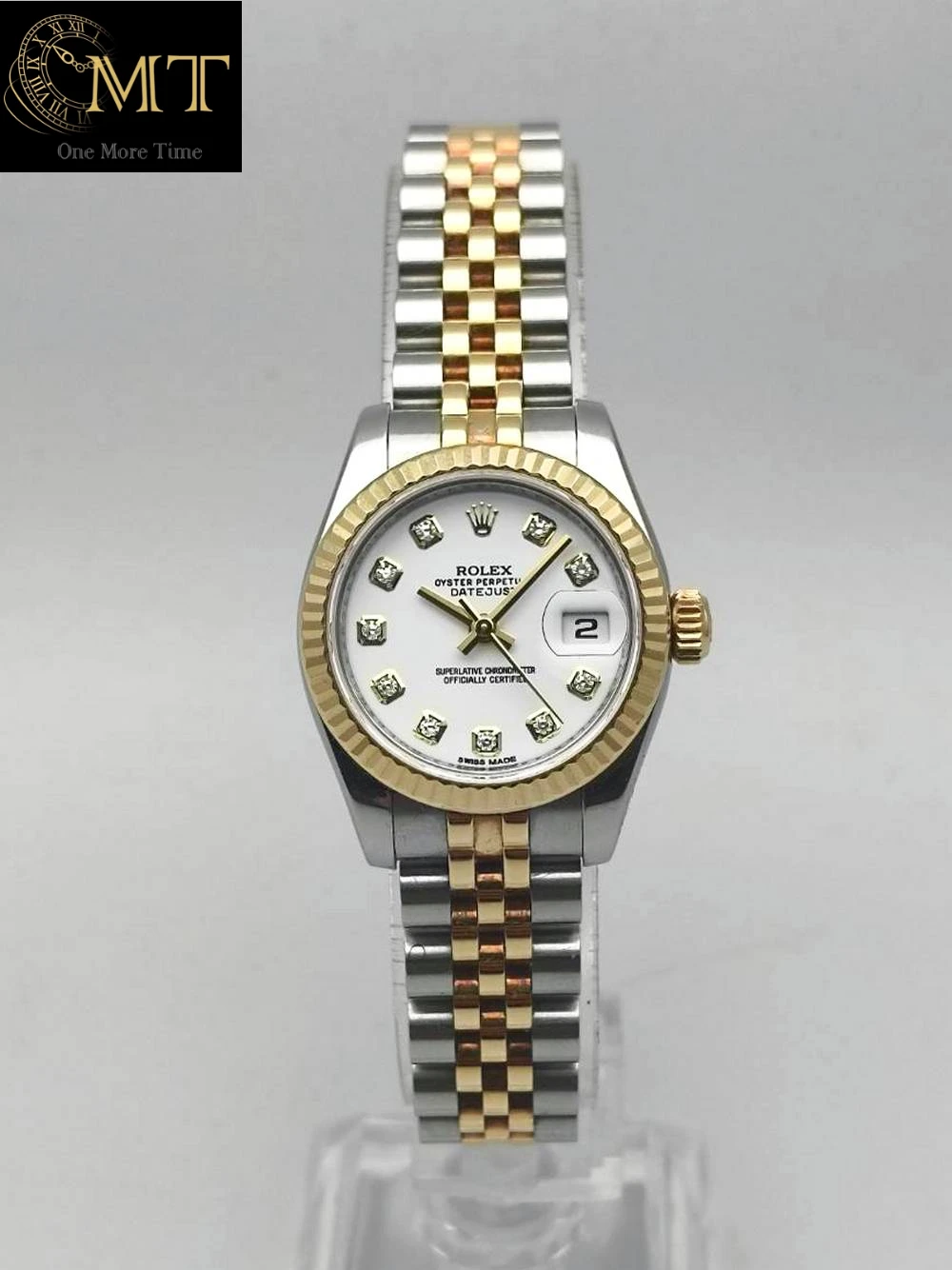 Rolex Lady-Datejust 26mm Two-Tone White Diamond Dial Ref.179173