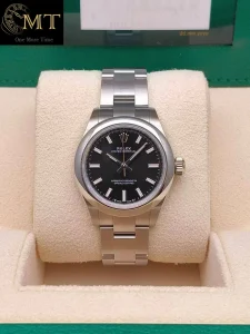Rolex Oyster Perpetual 28mm Black Dial Women's Watch Ref.276200