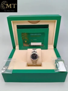 Rolex Oyster Perpetual 28mm Black Dial Women's Watch Ref.276200-4