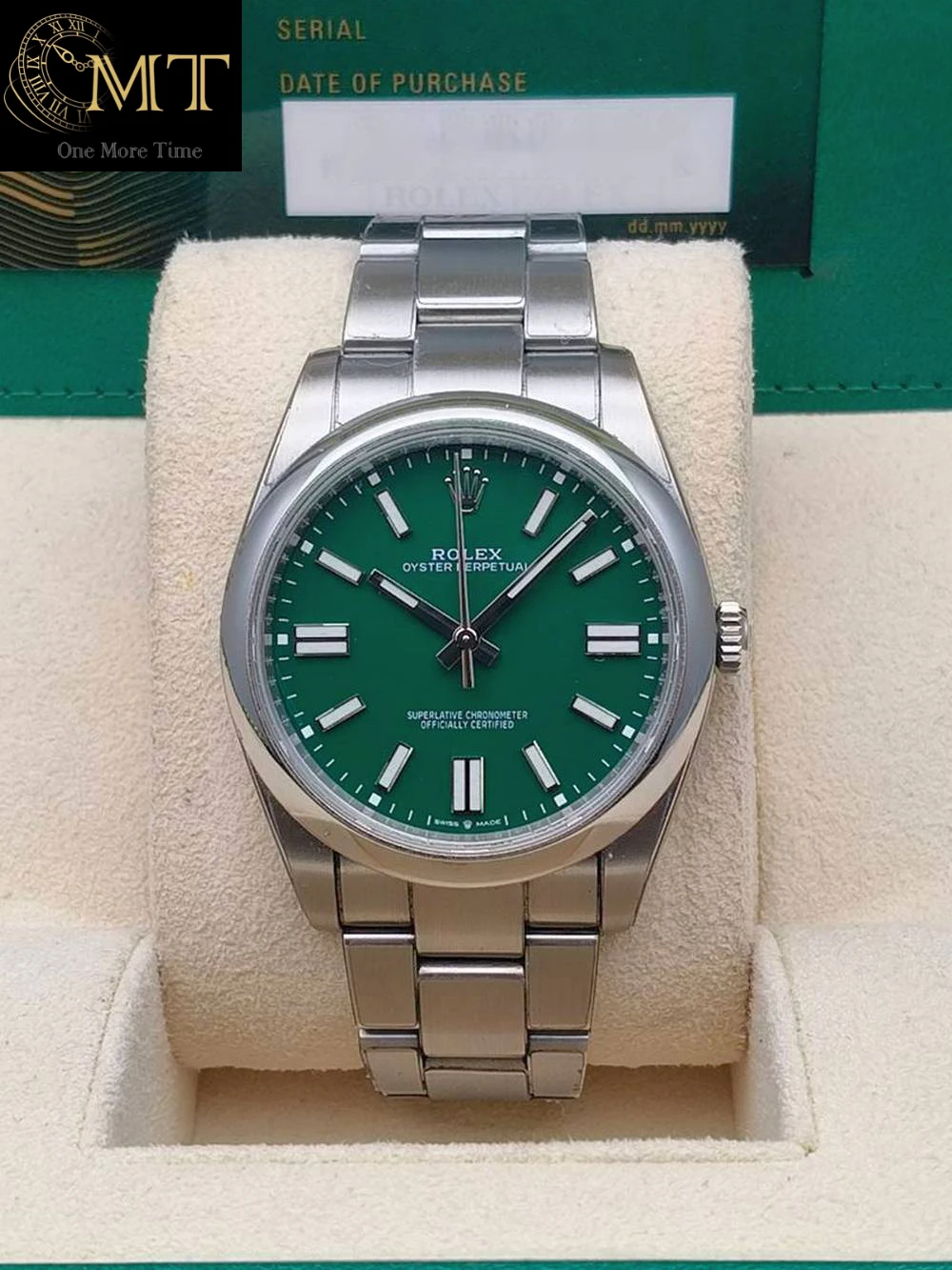 Rolex Oyster Perpetual 41mm Green Dial Oystersteel Ref.124300