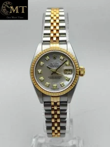 Rolex Lady-Datejust 26mm Gold & Steel MOP Diamond Dial Ref.79173