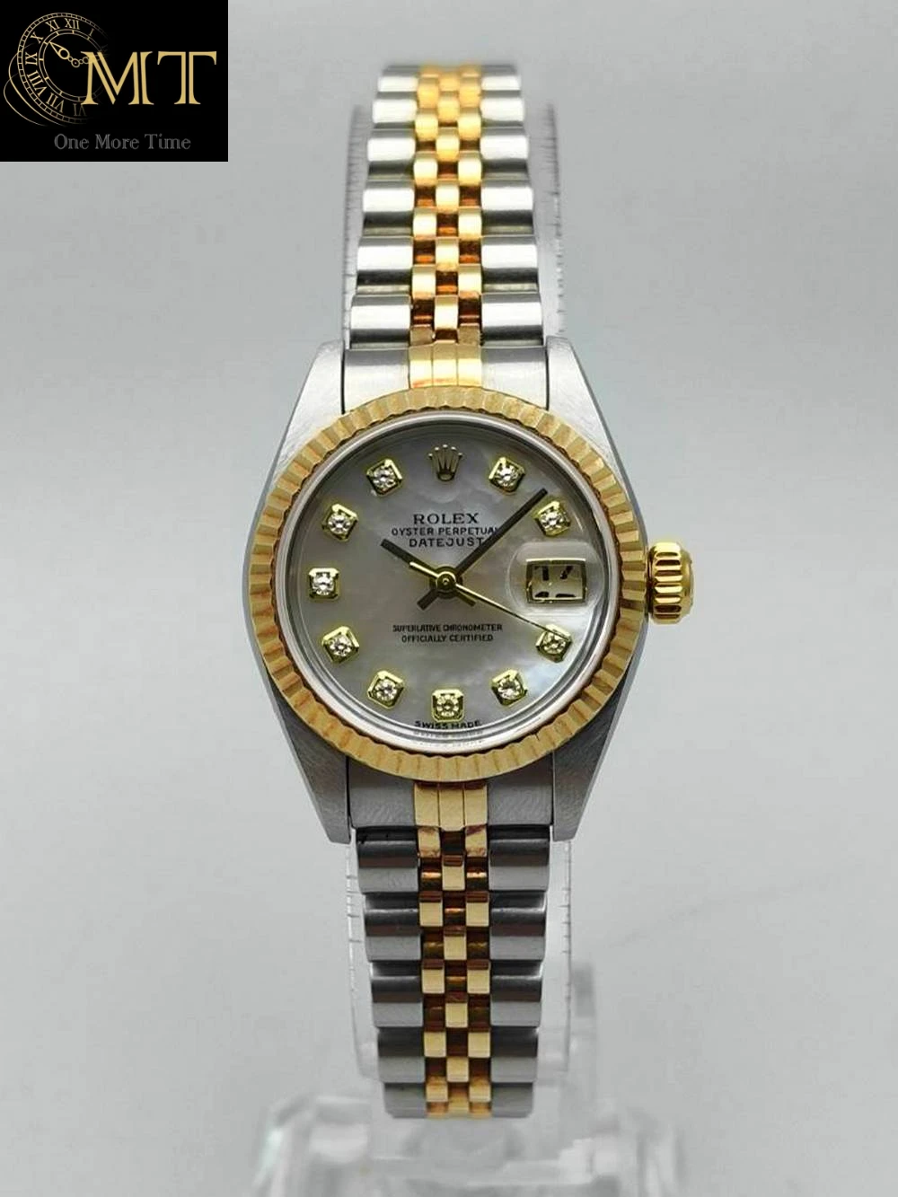Rolex Lady-Datejust 26mm Gold & Steel MOP Diamond Dial Ref.79173