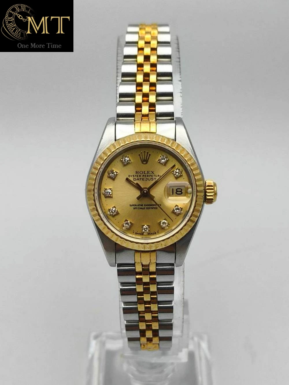 Rolex Lady-Datejust 26mm Two-Tone Gold Diamond Dial Ref.69173