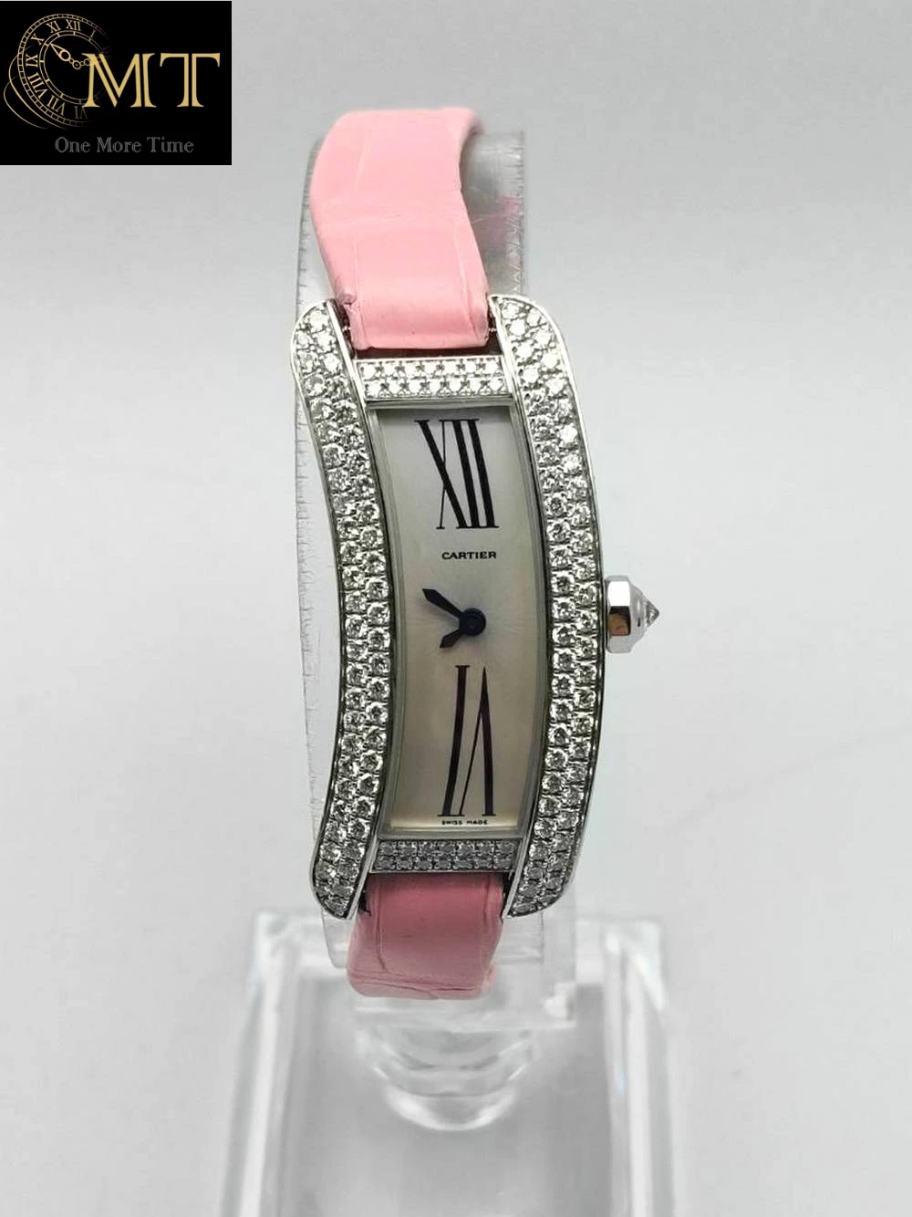 Cartier Tank S White Gold 18k Diamond Silver Dial Ref.WJ300950