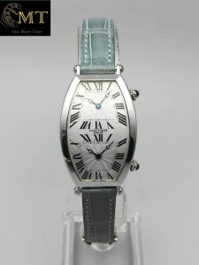 Cartier Tonneau Dual Time White Gold 18k CARTIER PARIS Ref.2459D