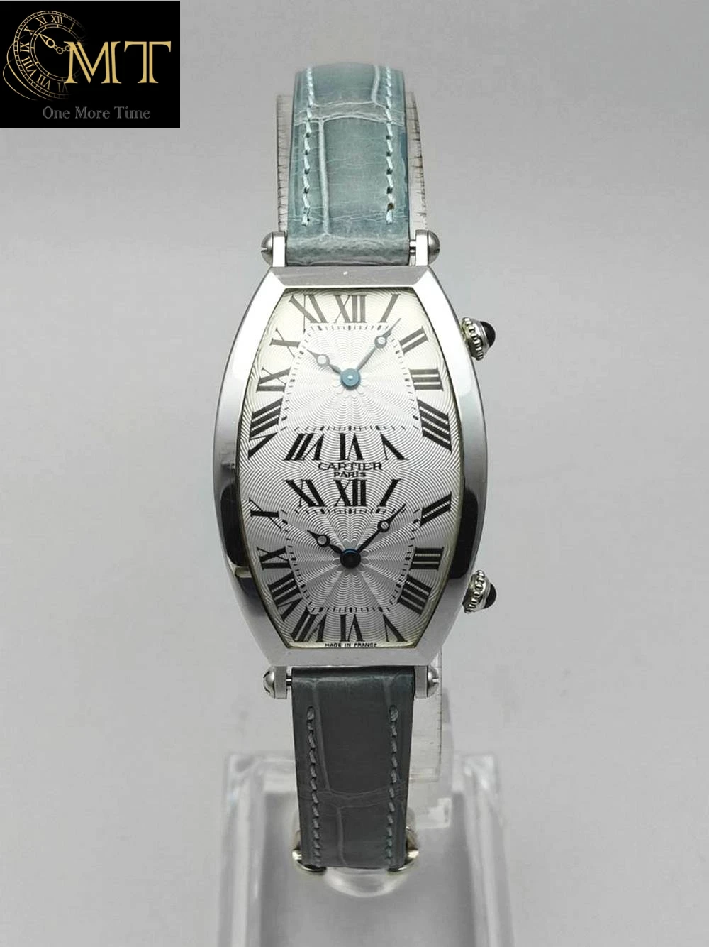 Cartier Tonneau Dual Time White Gold 18k CARTIER PARIS Ref.2459D