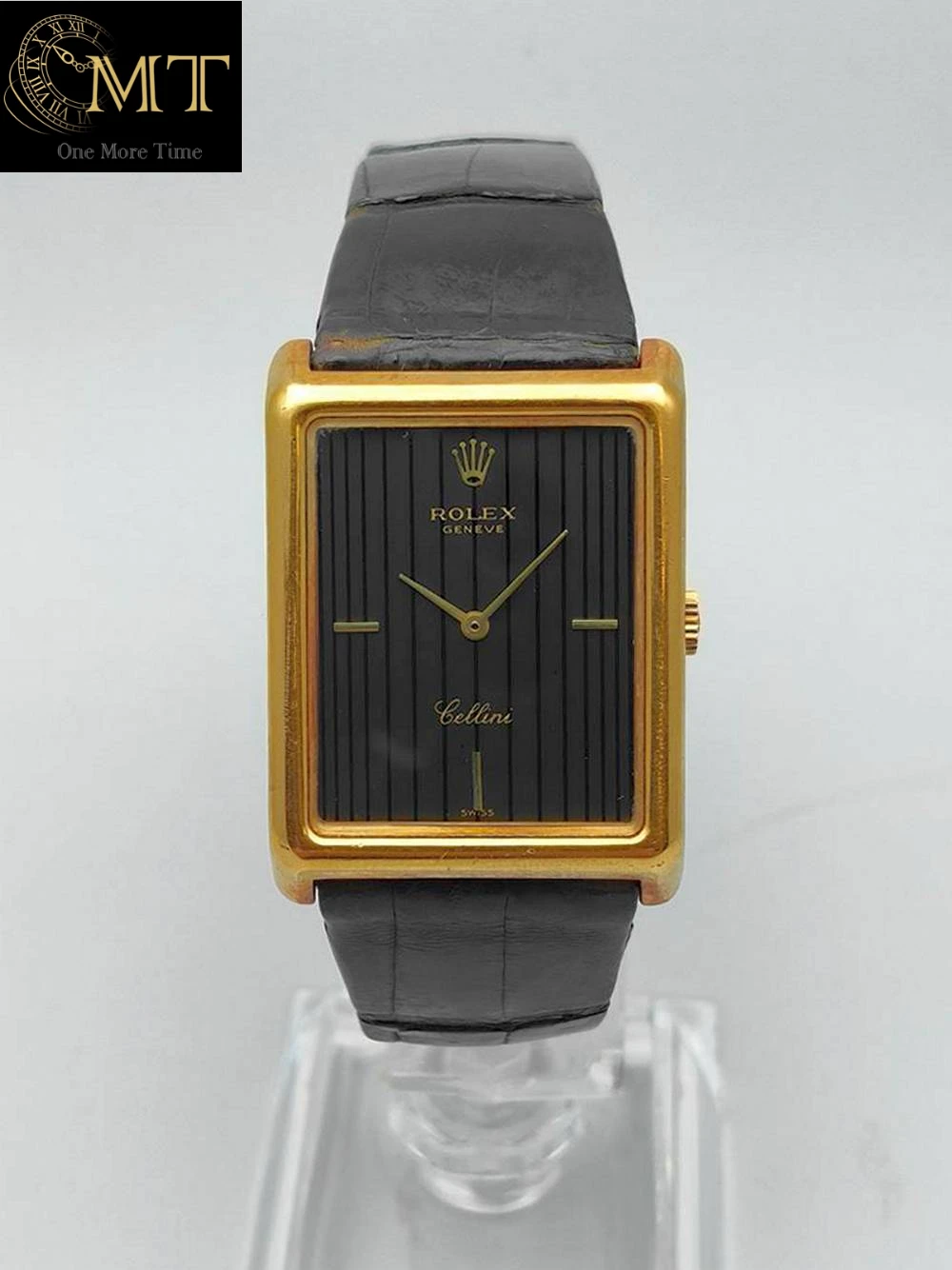 Rolex Cellini Black Tapestry Dial Ref.4105