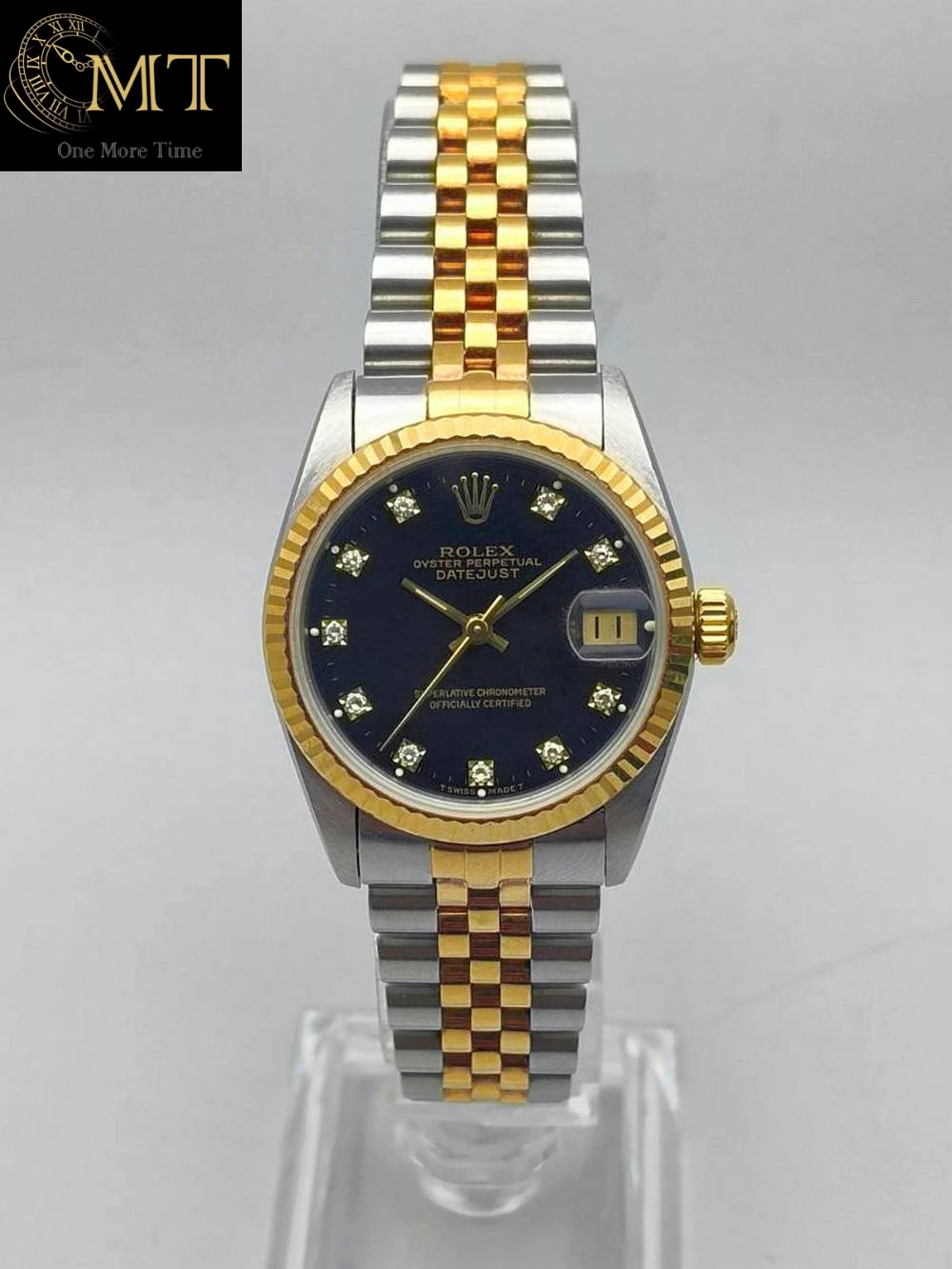 Rolex Datejust 31mm Two-Tone Black Diamond Dial Ref.68273