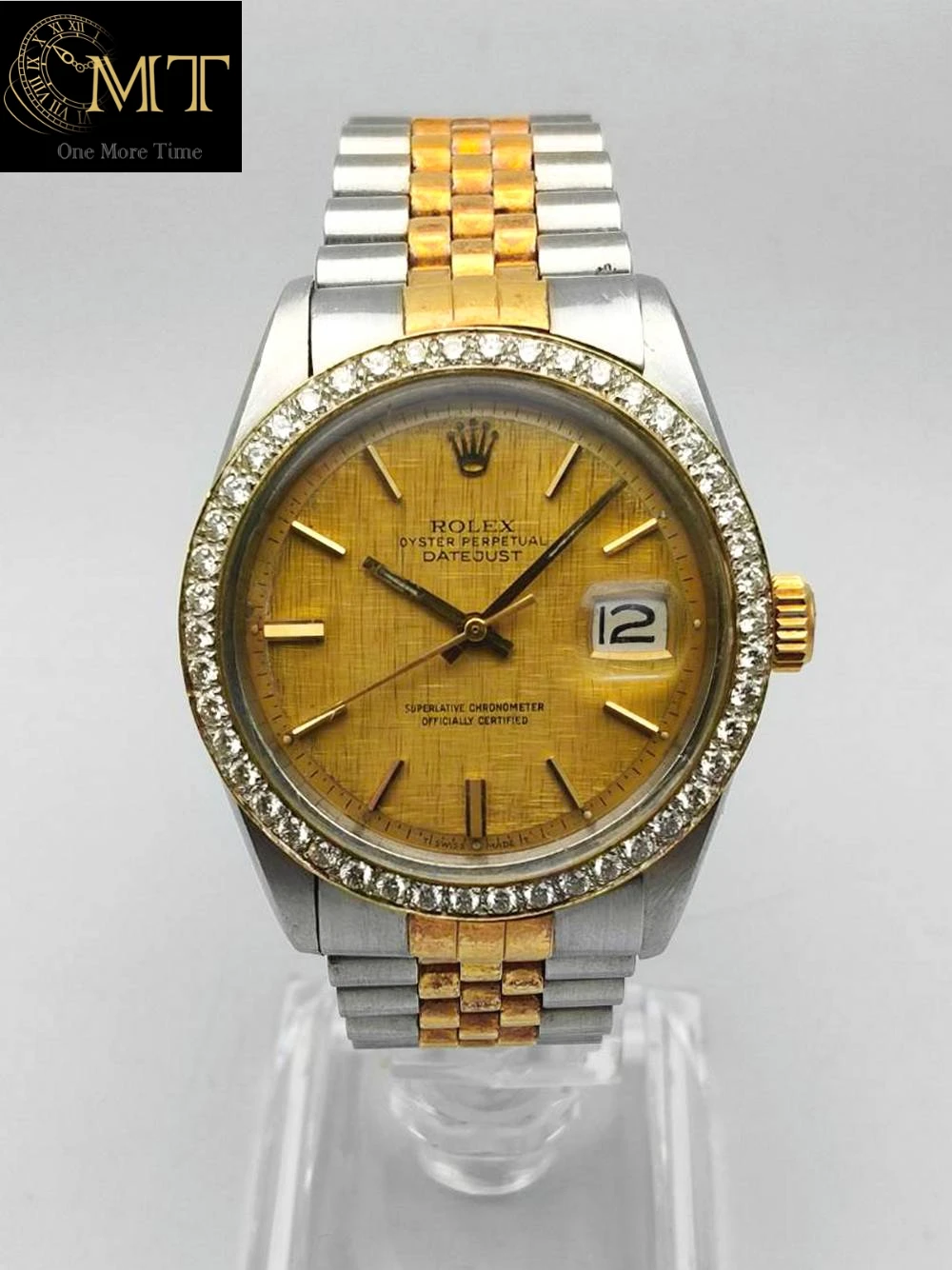 Rolex Datejust 36mm Steel & Gold Linen Dial Ref.16013