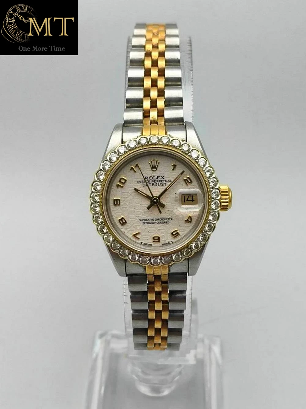 Rolex Lady-Datejust 26mm Two-Tone Cream Arabic Dial Ref.69173