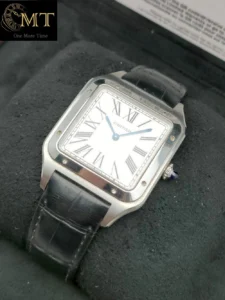 Cartier Santos Dumont XL Stainless Steel Silver Dial Ref.WSSA0032