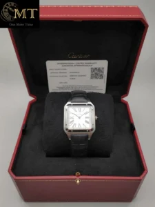 Cartier Santos Dumont XL Stainless Steel Silver Dial Ref.WSSA0032-4