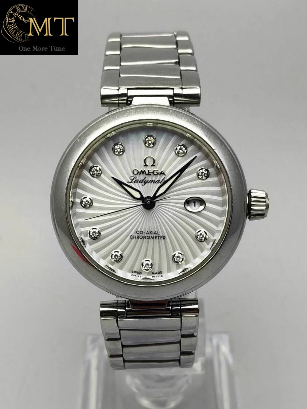 OMEGA De Ville Ladymatic 34mm Steel Diamond White MOP Dial Ref.425.30.34.20.55.001