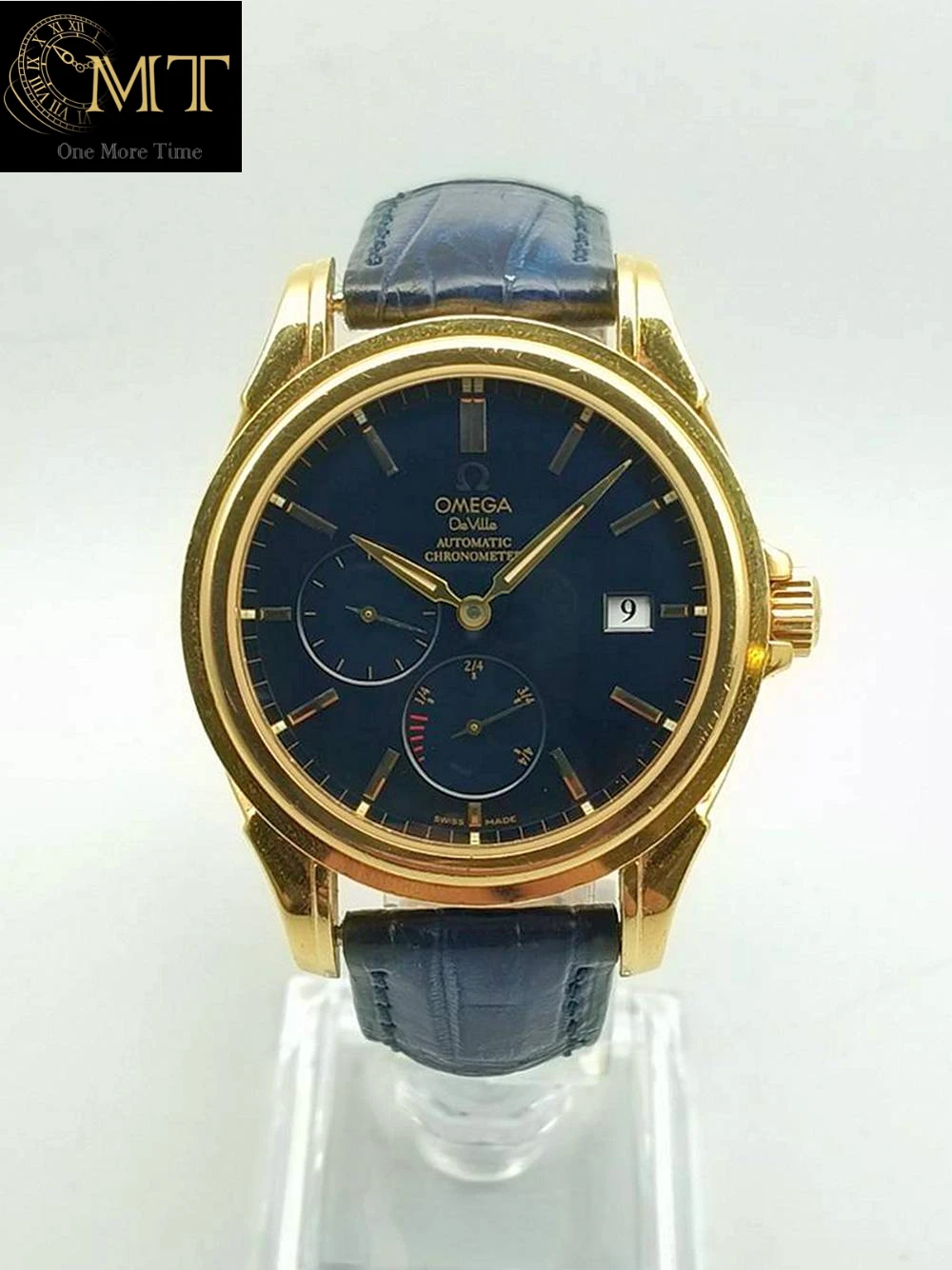 Omega De Ville Chronograph 18k Yellow Gold Blue Dial Ref.4632.81.33